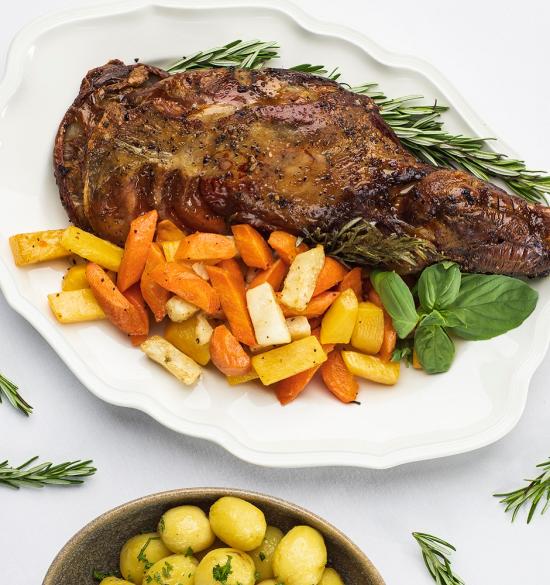 Nýggjársbógvur heim við